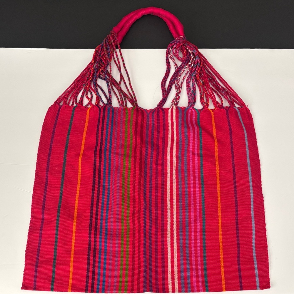 Colorful Striped Tote Bag